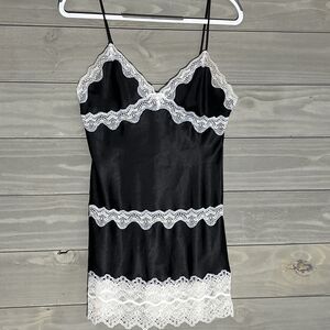 Victorias Secret Satin Lingerie Womens M Whimsygoth Sexy Slip Dress Chemise